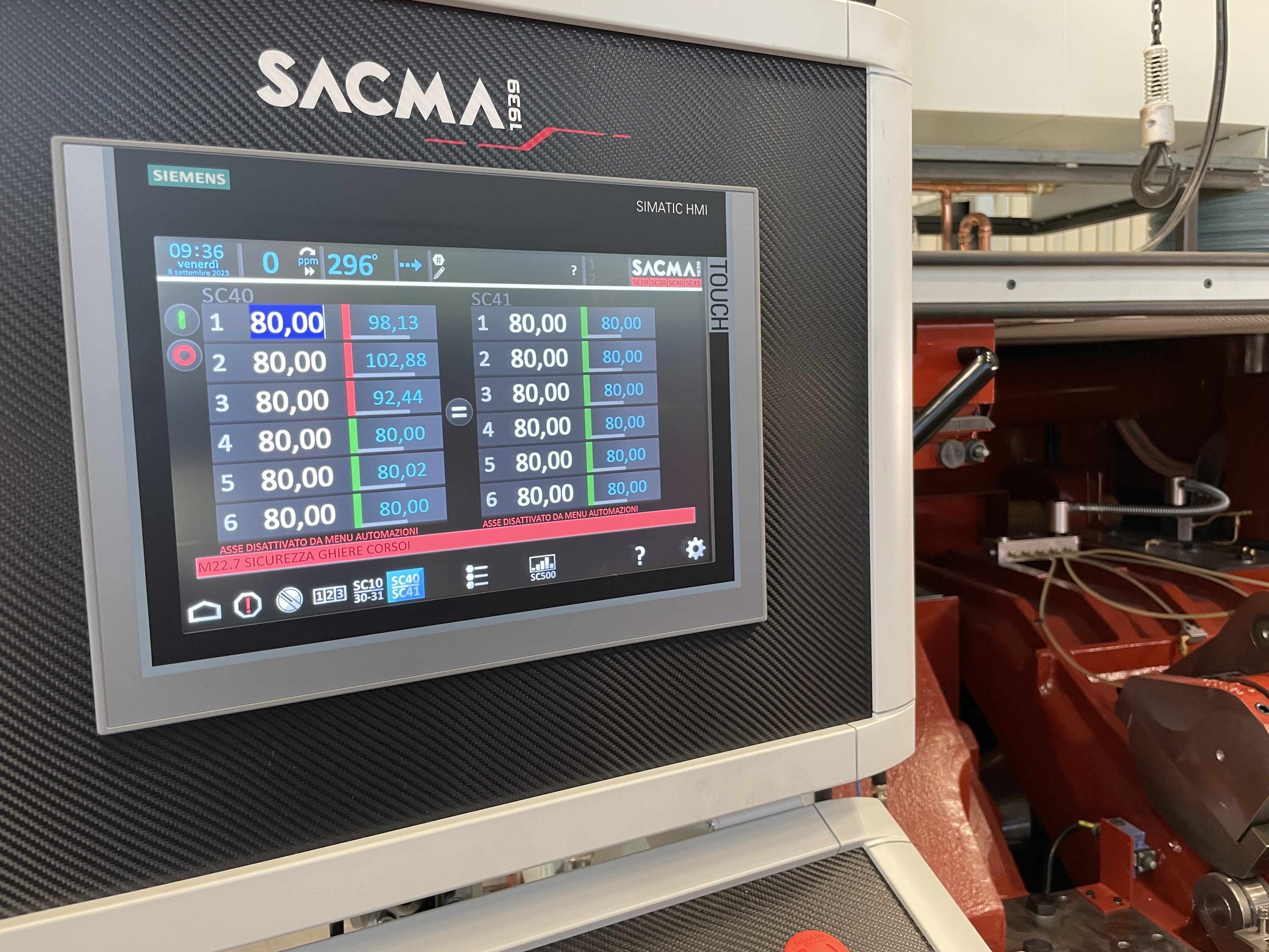 Motorización, Sacma, Winning Technologies, herramental, máquinas, prensas progresivas, prensas combinadas, automatización, expulsión, matrices, leva, sistema operativo, Windows-CE, SC-MATIC, puerto ethernet, asistencia